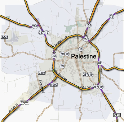 Palestine Texas Map