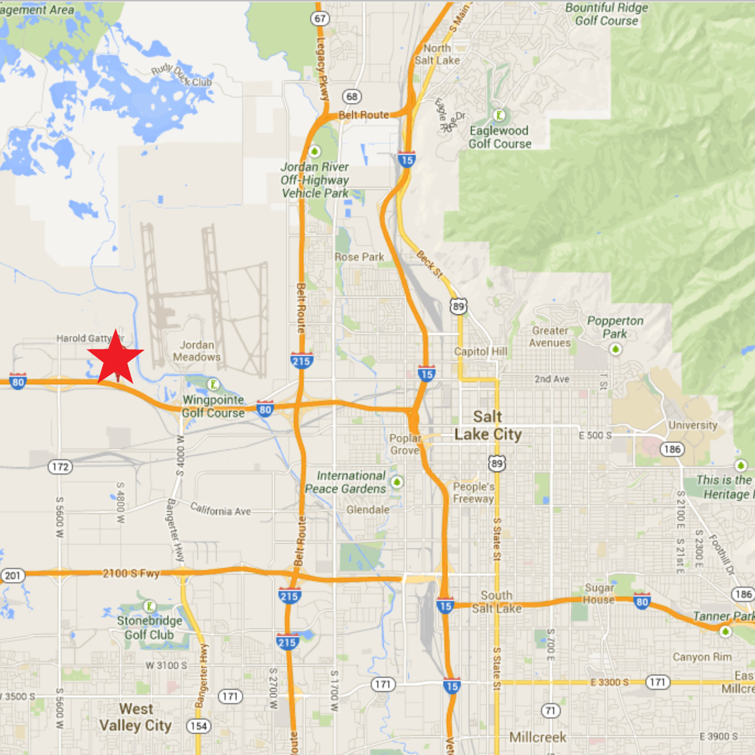 ResidenceInn SLC AirportMap